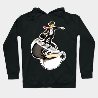 Surfing in coffee, Monday Coffee Hoodie
